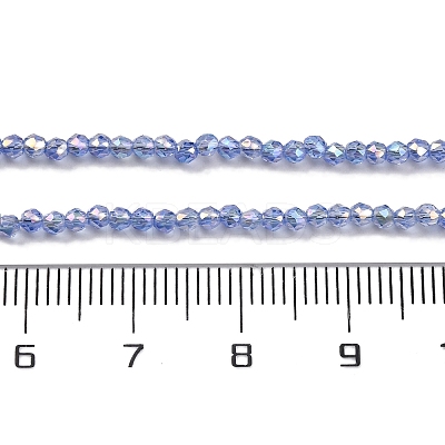 Transparent Electroplate Glass Beads Strands EGLA-H107-01A-AB04-1