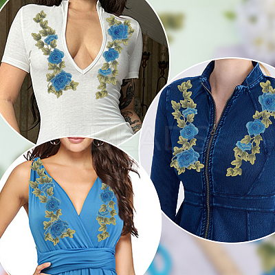 Flower Embroidery Sewing Fiber DIY-WH0888-894-1
