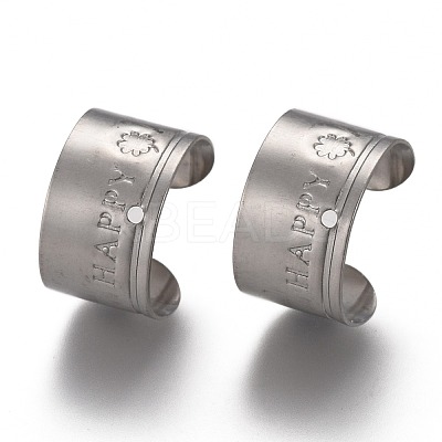 304 Stainless Steel Cuff Earring Findings STAS-TAC0013-05P-1