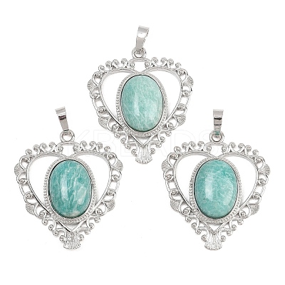 Natural Amazonite Pendants G-A315-04C-P-1