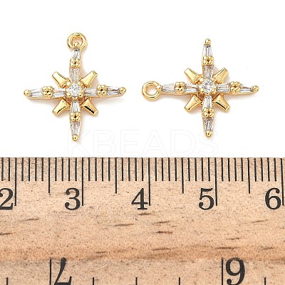 Brass Micro Pave Cubic Zirconia Pendants KK-A281-13C-G-1