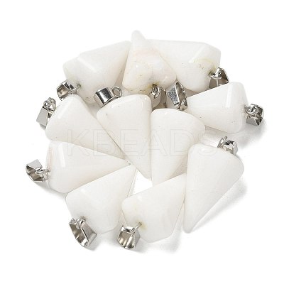 Natural White Jade Pendants G-B127-13P-05-1