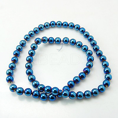 Non-Magnetic Synthetic Hematite Beads Strands G-C019-6mm-1