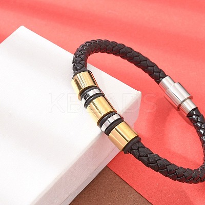 Braided Microfiber Leather Cord Bracelets BJEW-Q010-02A-1