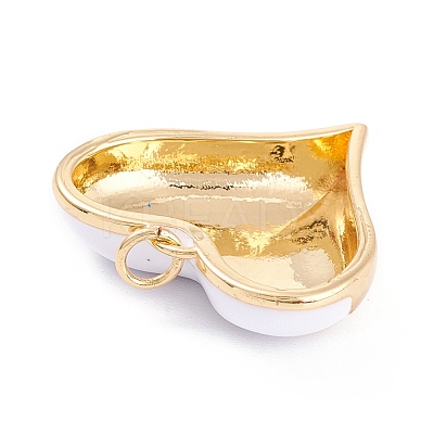 Brass Enamel Pendants KK-P201-24G-C-1