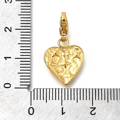 Heart 304 Stainless Steel Rhinestones Pendant Decorations STAS-R159-50G-03-1