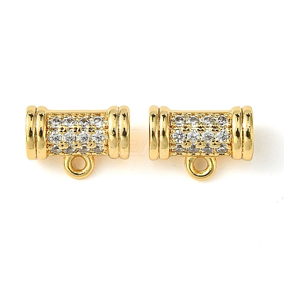 Brass Brass Micro Pave Cubic Zirconia Tube Bails LS-KK-M277-09A-G-1