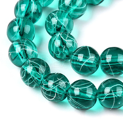 Drawbench Transparent Glass Beads Strands GLAD-Q012-8mm-12-1
