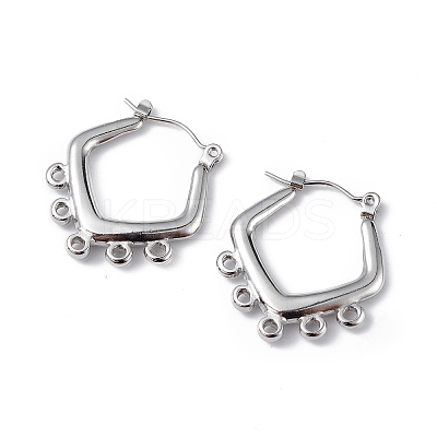 Tarnish Resistant 304 Stainless Steel Hoop Earrings Finding EJEW-I284-18P-1