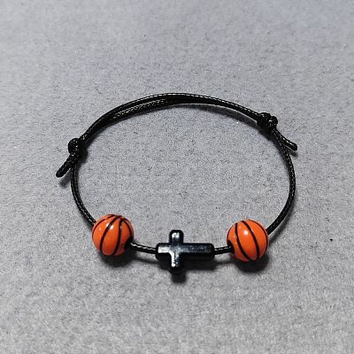 Waxed Polyester Cord Bracelets BJEW-WH00016-02-1