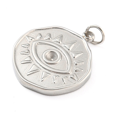 Tarnish Resistant 304 Stainless Steel Pendant Rhinestone Settings STAS-P333-05P-1