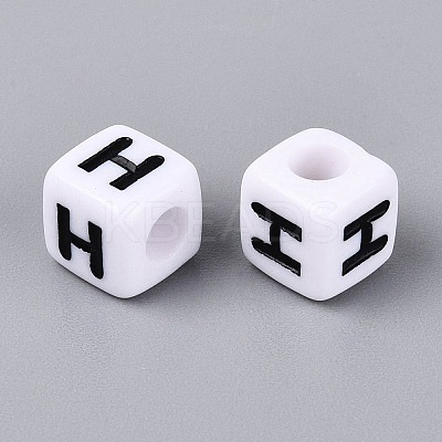 Opaque Acrylic Beads SACR-N020-04A-H-1