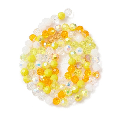 Electroplate Glass Beads Strands EGLA-YW0002-A07-1