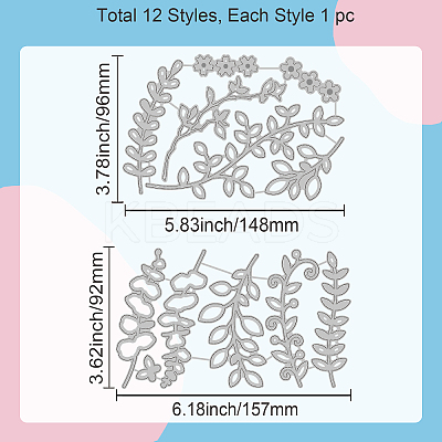 Carbon Steel Cutting Dies Stencils DIY-WH0309-1294-1