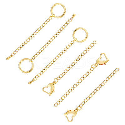 12 Strands 2 Style 304 Stainless Steel Curb Chain Extender FIND-DC0003-31-1