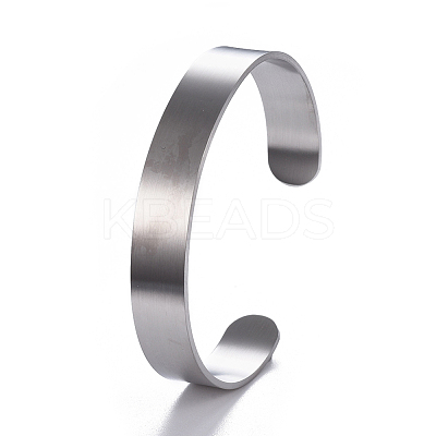 Tarnish Resistant 304 Stainless Steel Cuff Bangles BJEW-E367-04P-1