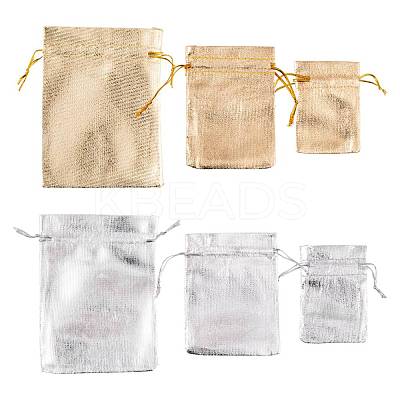 60Pcs 6 Style Organza Bags OP-LS0001-03-1