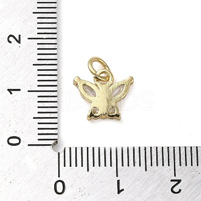 Brass Micro Pave Clear Cubic Zirconia Pendants KK-U005-01D-G-1