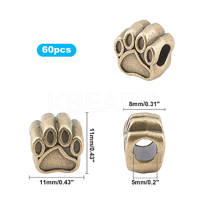 Tibetan Style Alloy European Beads MPDL-PH0001-11AB-1