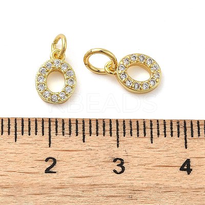 Brass Micro Pave Cubic Zirconia Pendants KK-M273-02G-O-1