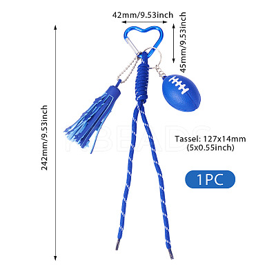 1Pc Cotton Braided Pendant Decorations AJEW-TA0002-56A-1
