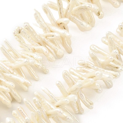 Natural Baroque Keshi Pearl Beads Strands PEAR-B004-03A-02B-1