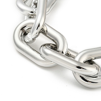 Chunky CCB Plastic Curb/Cable Chain Necklaces for Women NJEW-K261-01A-P-1-1