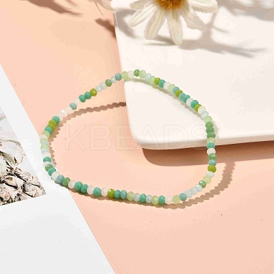 Faceted Round Glass Beads Stretch Bracelet for Teen Girl Women BJEW-JB07072-04-1