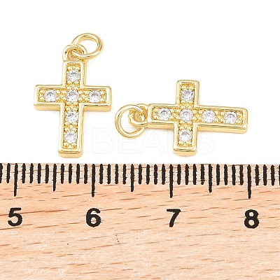 Brass Micro Pave Cubic Zirconia Pendants KK-C162-091G-1