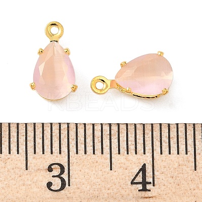 Brass Micro Pave Cubic Zirconia Charms KK-S336-02G-C-1