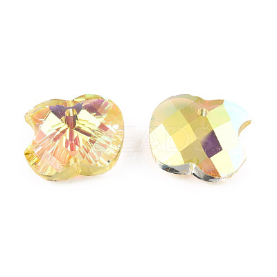 96Pcs Electroplated Transparent Glass Charms EGLA-N006-071-1