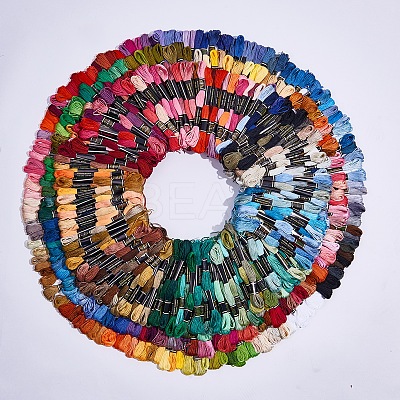 447 Colors Embroidery Cross Stitch Floss Polyester OCOR-WH0012-B01-B-1