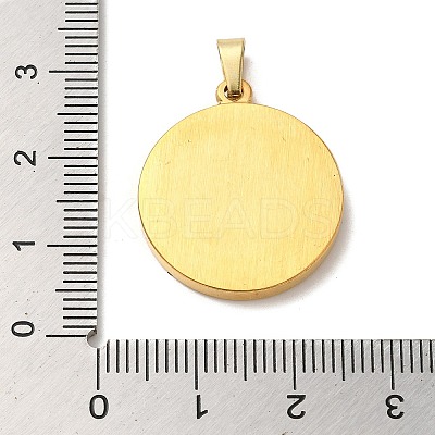 Ion Plating(IP) 304 Stainless Steel Pendants Cabochon Settings STAS-L272-002G-1
