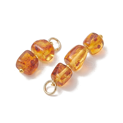 3Pcs 3 Styles Natural Amber Pendants PALLOY-JF05252-1
