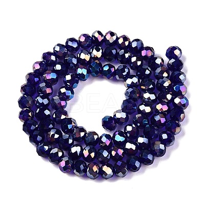 Electroplate Glass Beads Strands EGLA-A044-T6mm-B06-1