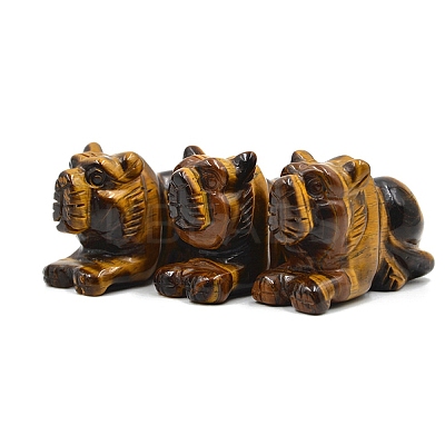Natural Tiger Eye Carved Healing Tiger Figurines PW-WG87863-01-1