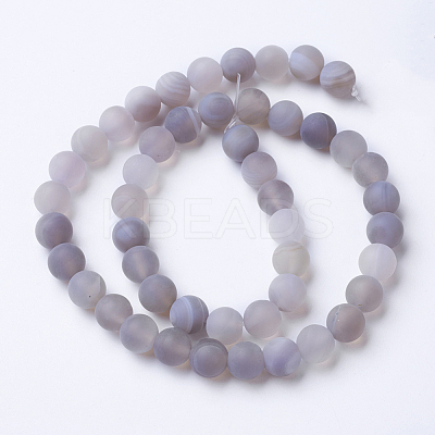 Natural Grade A Striped Agate/Banded Agate Beads Strands G-E478-04-10mm-1