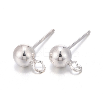 925 Sterling Silver Stud Earring Findings STER-S002-50-1