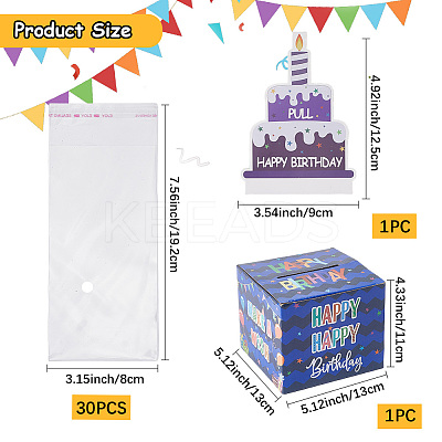 Happy Birthday Day Money Box for Cash Gift Pull DIY-WH200050-32A-1
