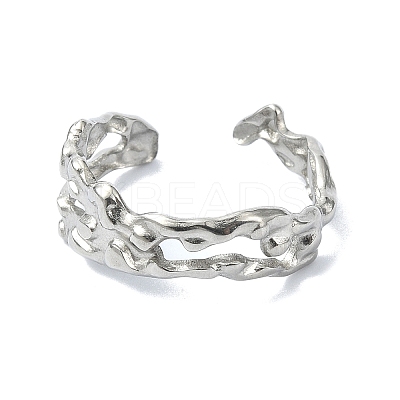 304 Stainless Steel Cuff Rings RJEW-M019-58P-1