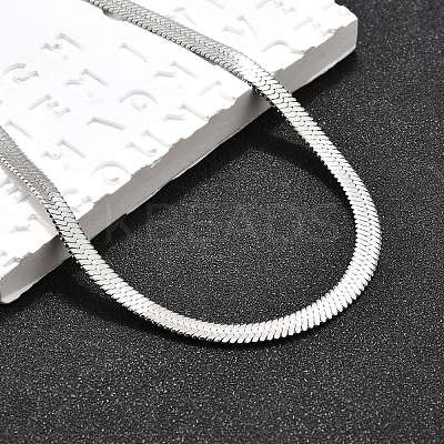 Non-Tarnish 201 Stainless Steel Herringbone Chain Necklaces X-NJEW-M187-06P-1
