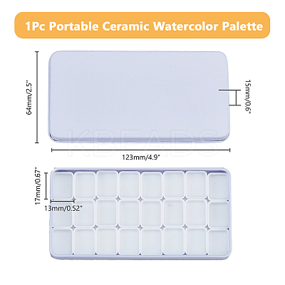 Watercolor Paints Tins Plastic Iron Box AJEW-WH0518-55-1