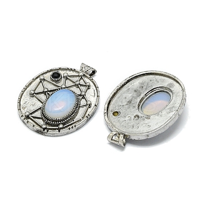 Opalite Oval Pendants G-Q165-03AS-06-1