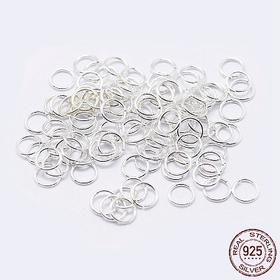 925 Sterling Silver Saw Cut Open Jump Rings STER-F036-02S-0.9x6mm-1