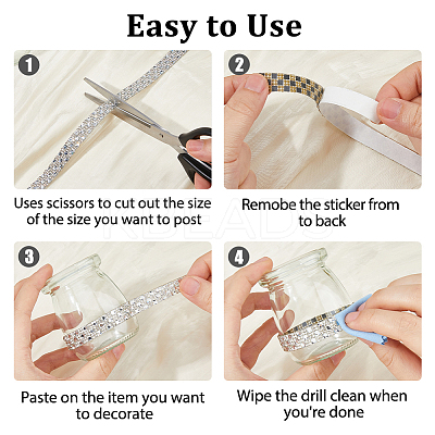 Glass Hotfix Rhinestone (Double Sided Adhesive On The Back) DIY-WH0683-90C-1