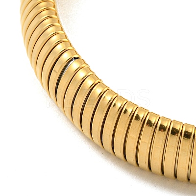 304 Stainless Steel Flat Snake Chain Bracelet BJEW-B076-01G-1