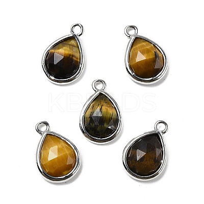 Natural Gemstone Faceted Pendants G-U019-05P-1