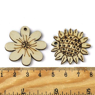 100 Pcs Wood Pendants X1-WOOD-G020-10-1