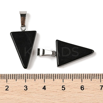 Natural Obsidian Pendants G-B127-04P-06-1