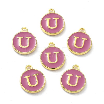 Golden Plated Alloy Enamel Charms ENAM-XCP0001-13U-1